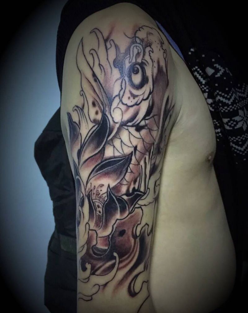 花斑鱼纹身图片