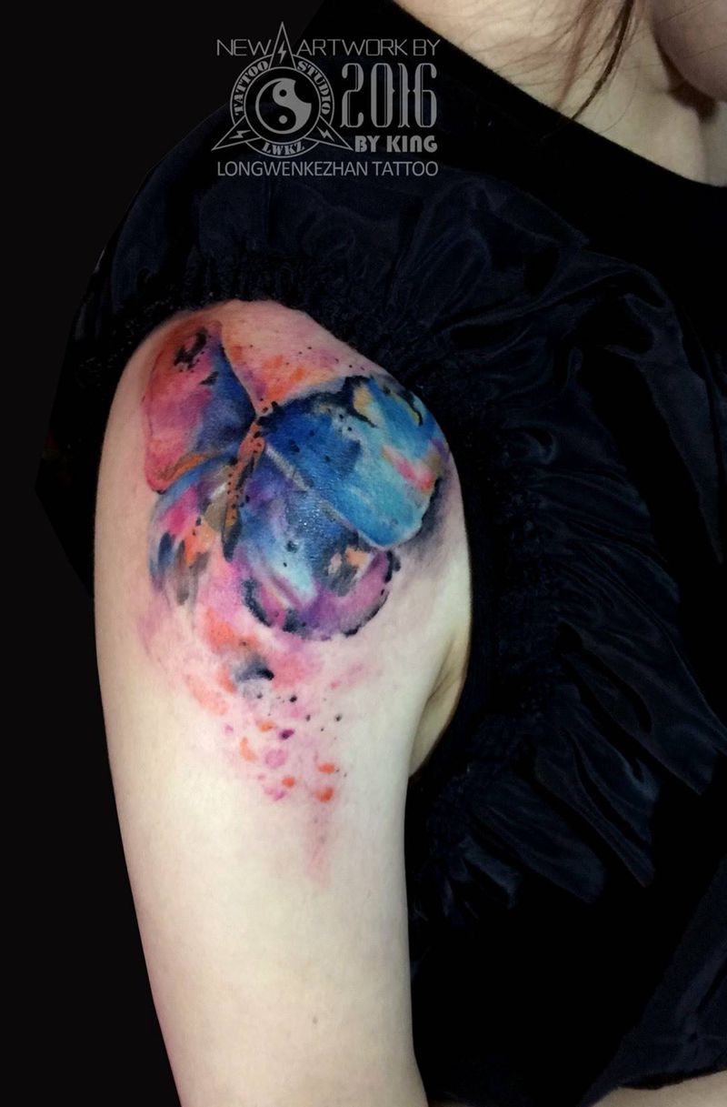 龙纹刻战刺青工作室出品纹身图片_成品手臂动物原创欧美纹身图案