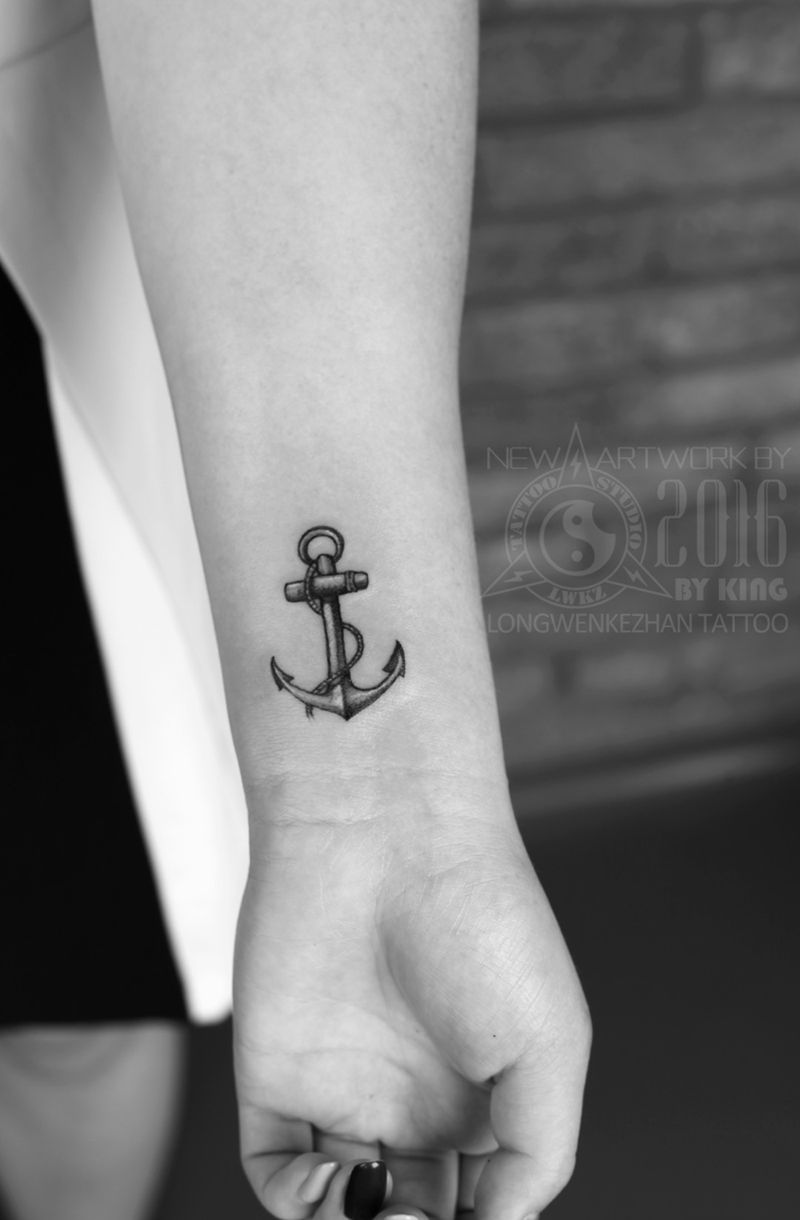 龙纹刻战刺青工作室出品纹身图片_成品手臂清新纹身图案