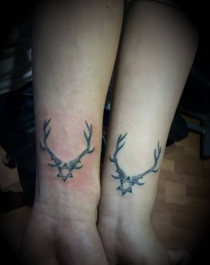 点刺情侣纹身图片_情侣图腾纹身图案