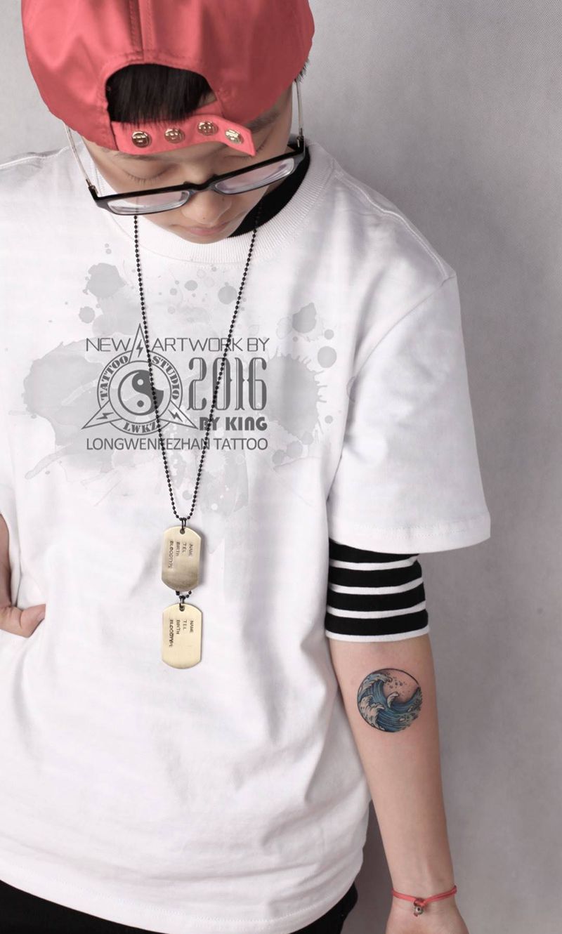 龙纹刻战刺青出品纹身图片_成品手臂清新纹身图案