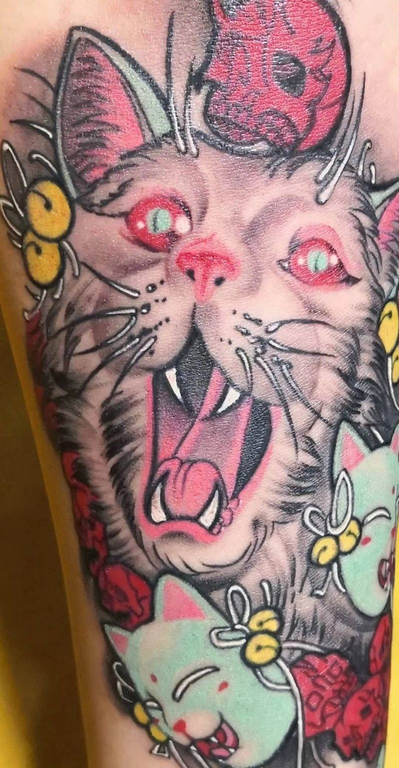 露娜纹身图片_手臂手部New School新传统纹身图案