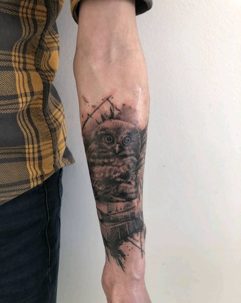 欧美花臂纹身图片_手臂欧美写实纹身图案