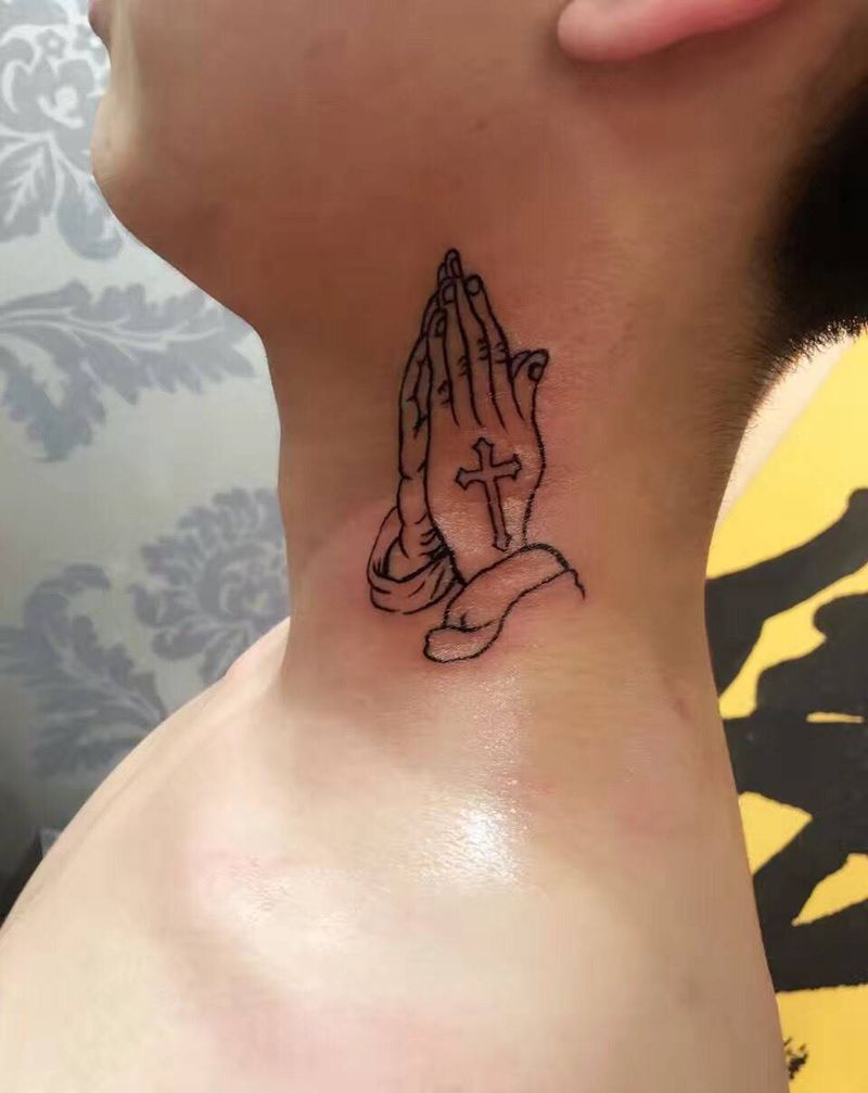 脖子的印痕纹身图片