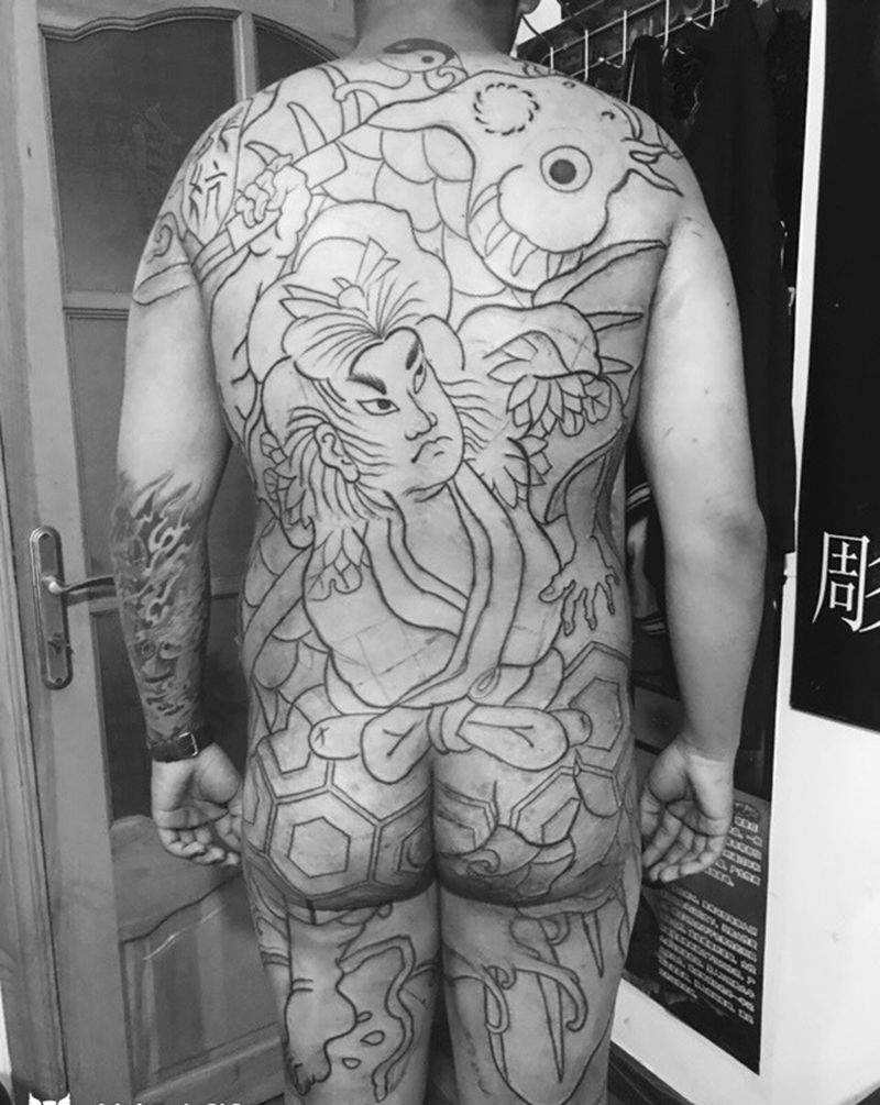 鬼若丸纹身图片