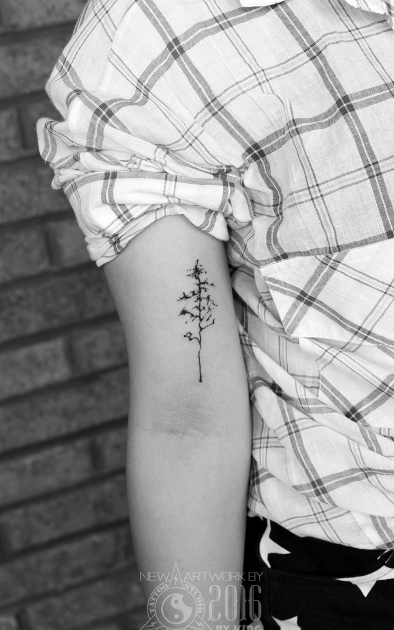 龙纹刺青工作室出品纹身图片_成品手臂清新植物原创纹身图案