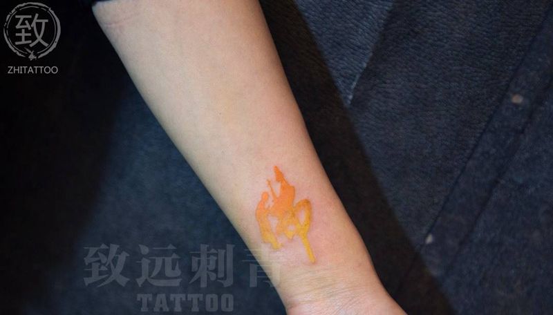 佛字纹身图片_成品原创图腾清新手臂纹身图案