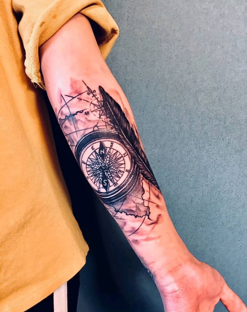 遮盖文身纹身图片_手臂欧美几何静物原创成品纹身图案