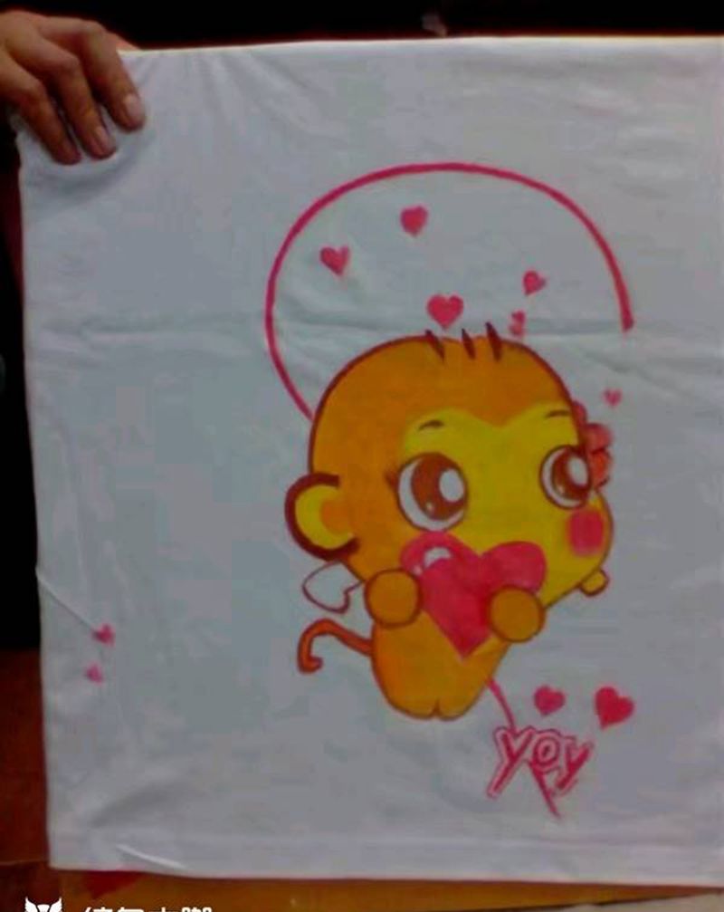 手绘T恤纹身图片_胸部背部清新贴纸成品手稿纹身图案