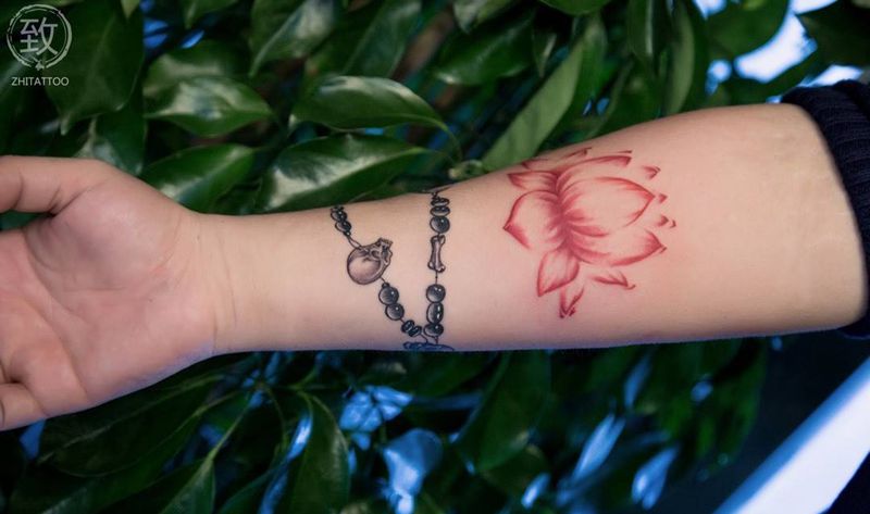 ☠️手链纹身图片_成品原创手臂传统动物鬼神纹身图案