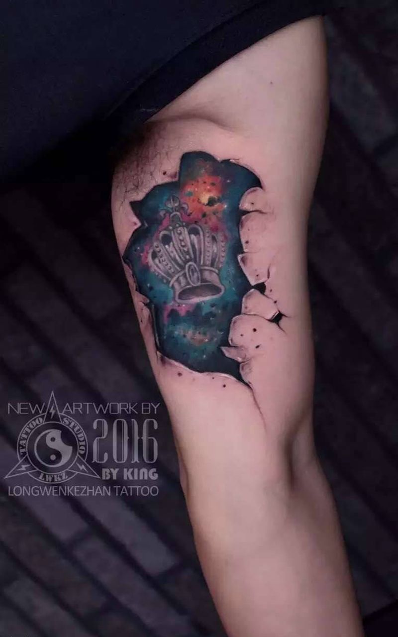 龙纹刻战刺青工作室纹身图片_成品手臂欧美原创纹身图案