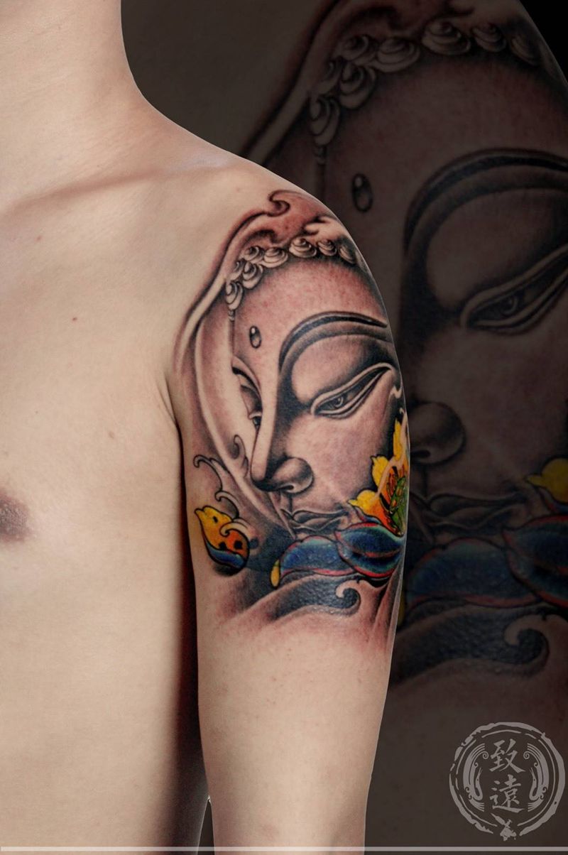 小臂环遮盖作品。纹身图片