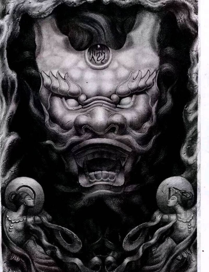 龙纹身图片_肩部纹身图案