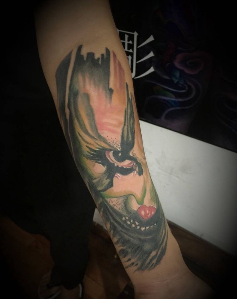 小丑面纹身图片