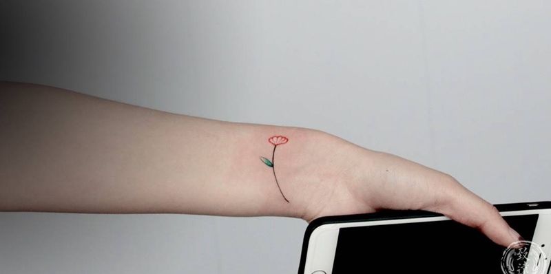 花纹身图片_成品清新宗教原创手臂纹身图案