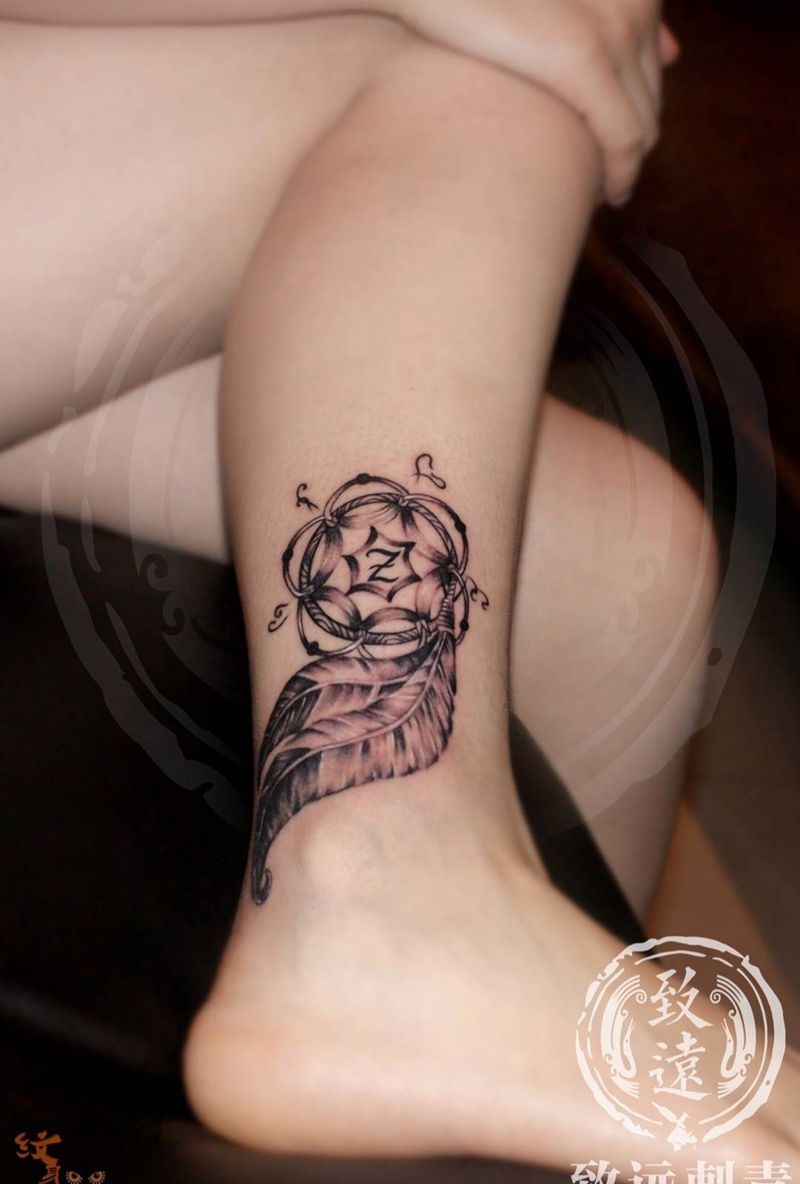 捕梦网纹身图片