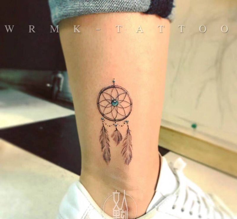 捕梦网纹身图片