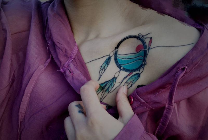 一枚买家秀_纹身图片_肩部胸部纹身图案