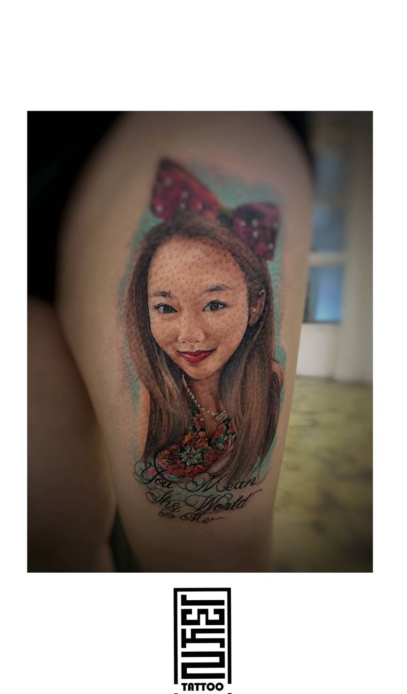 龙纹刻战刺青文化纹身图片_腿部欧美写实纹身图案