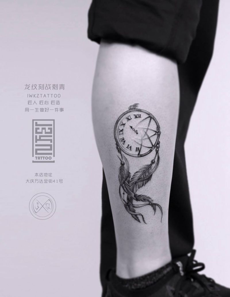 龙纹刻战出品纹身图片_腿部纹身图案