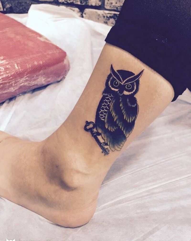 猫头鹰纹身图片