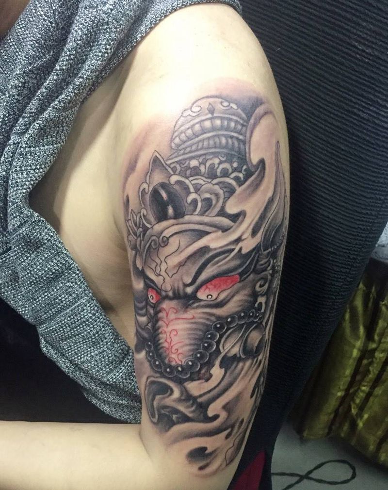 像财神纹身图片