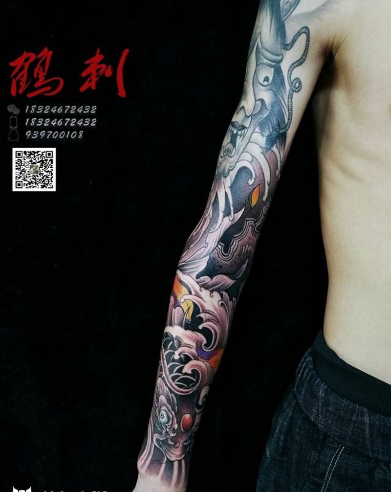 花臂，，纹身图片