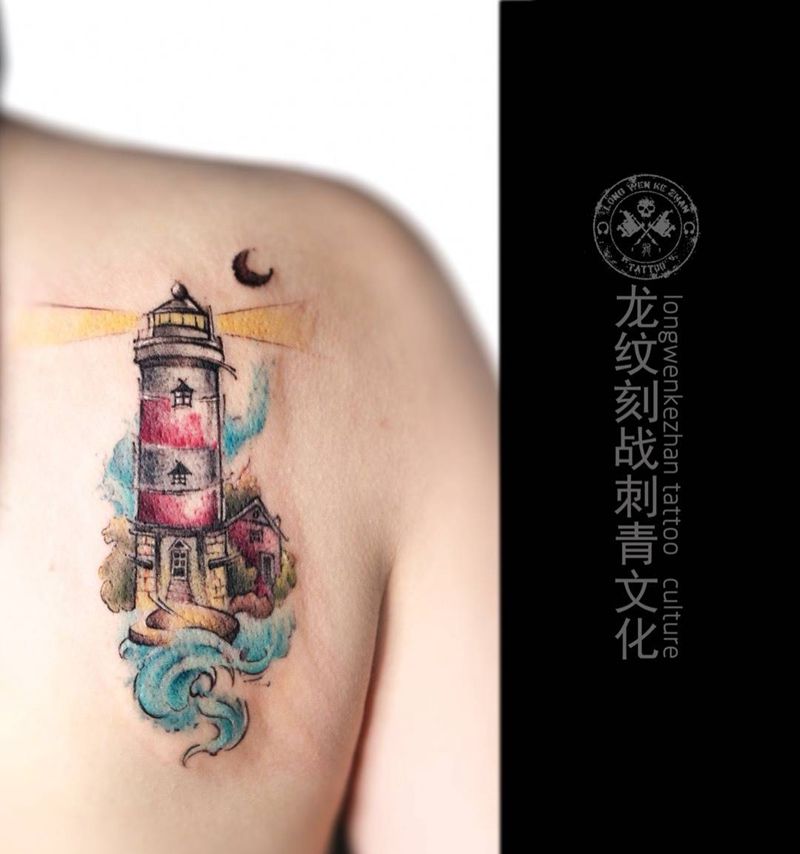 灯塔纹身图片