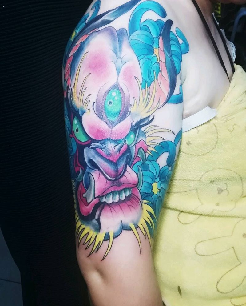 新传统大臂纹身图片