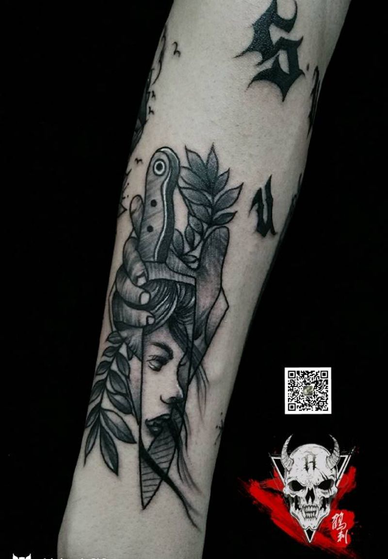 诺美拼凑纹身图片