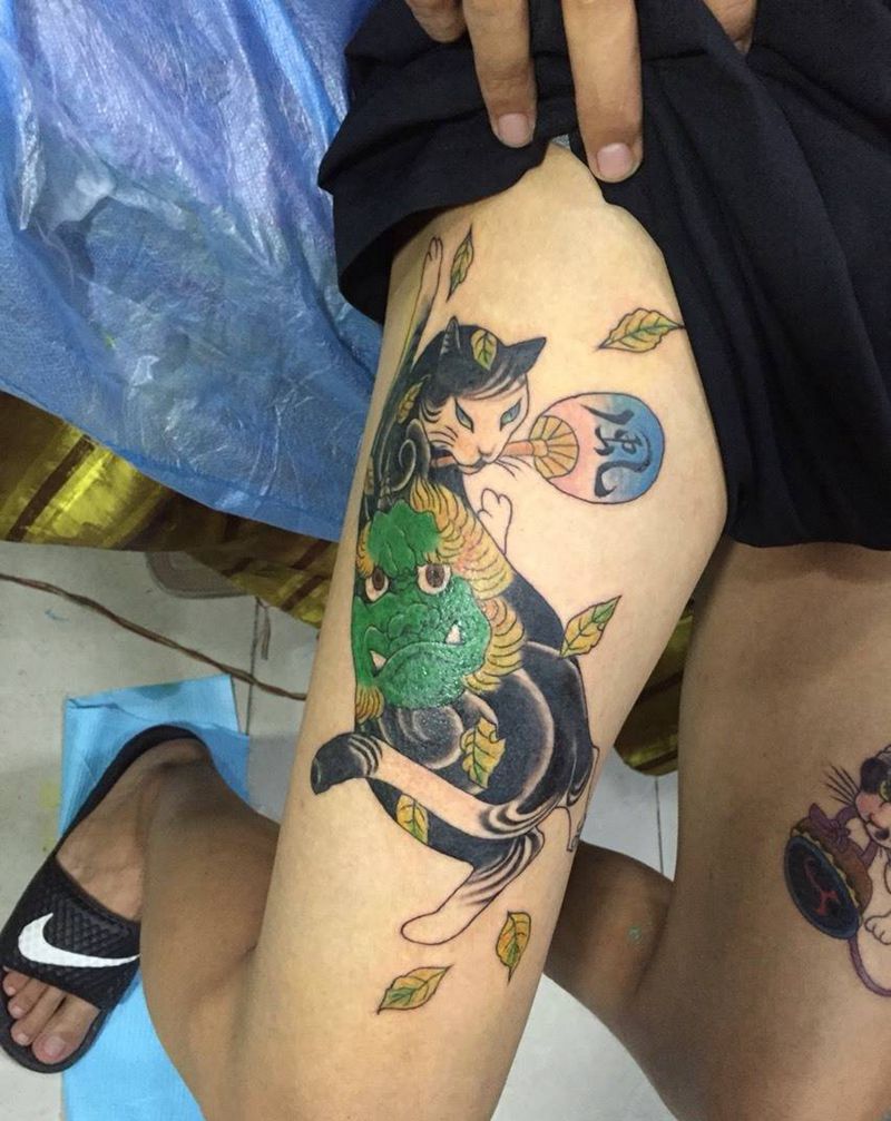 腿部纹身纹身图片