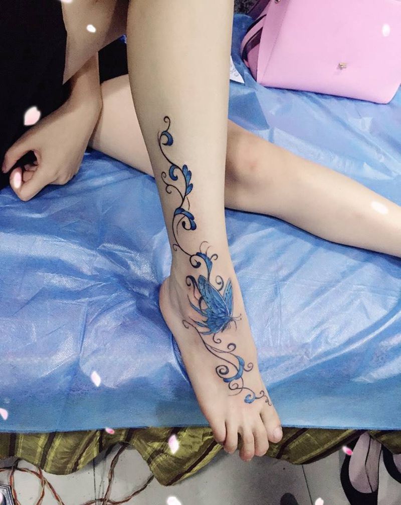 脚部纹身纹身图片
