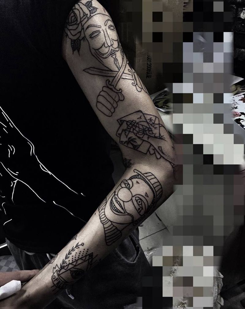 School风纹身图片