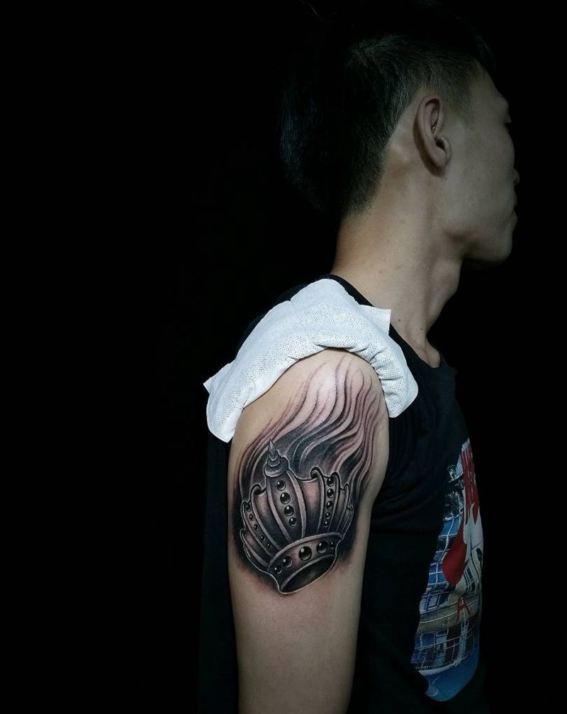 嘿我的小可爱，皇冠给你带纹身图片