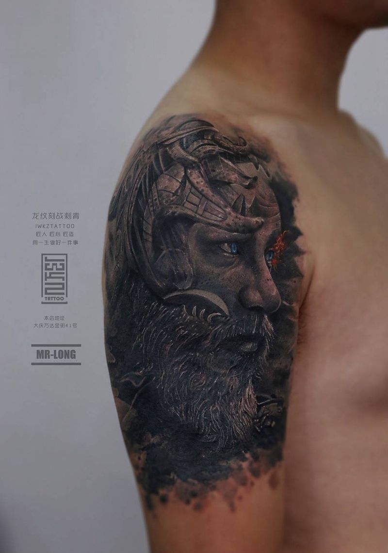 遮盖作品纹身图片_手臂欧美写实纹身图案