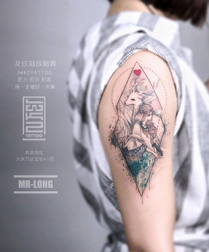 龙纹刻战刺青文化纹身图片_手臂水墨纹身图案