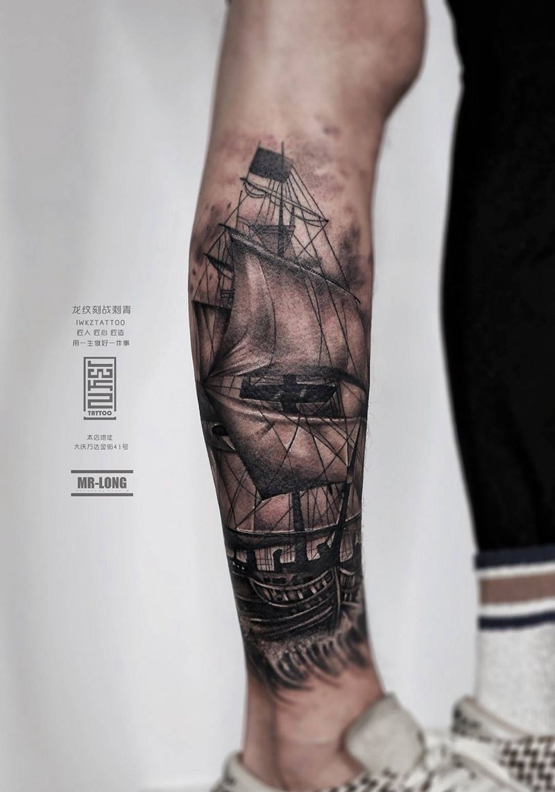 龙纹刻战刺青文化纹身图片