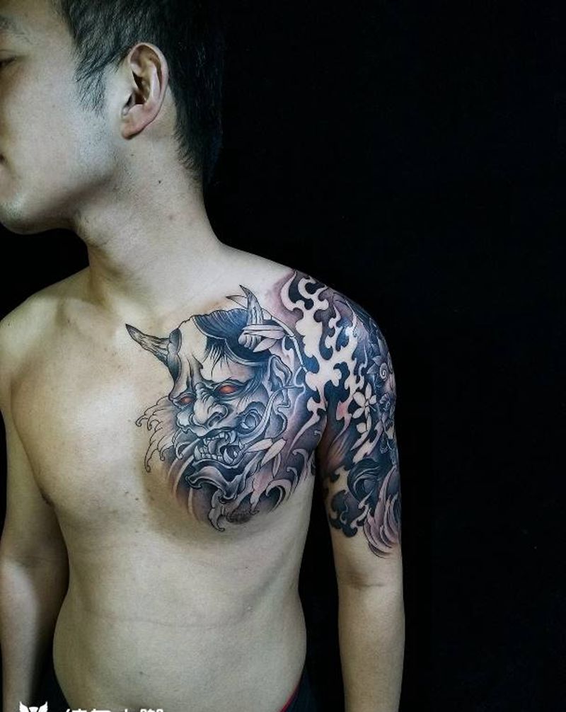 般若，不动明王纹身图片