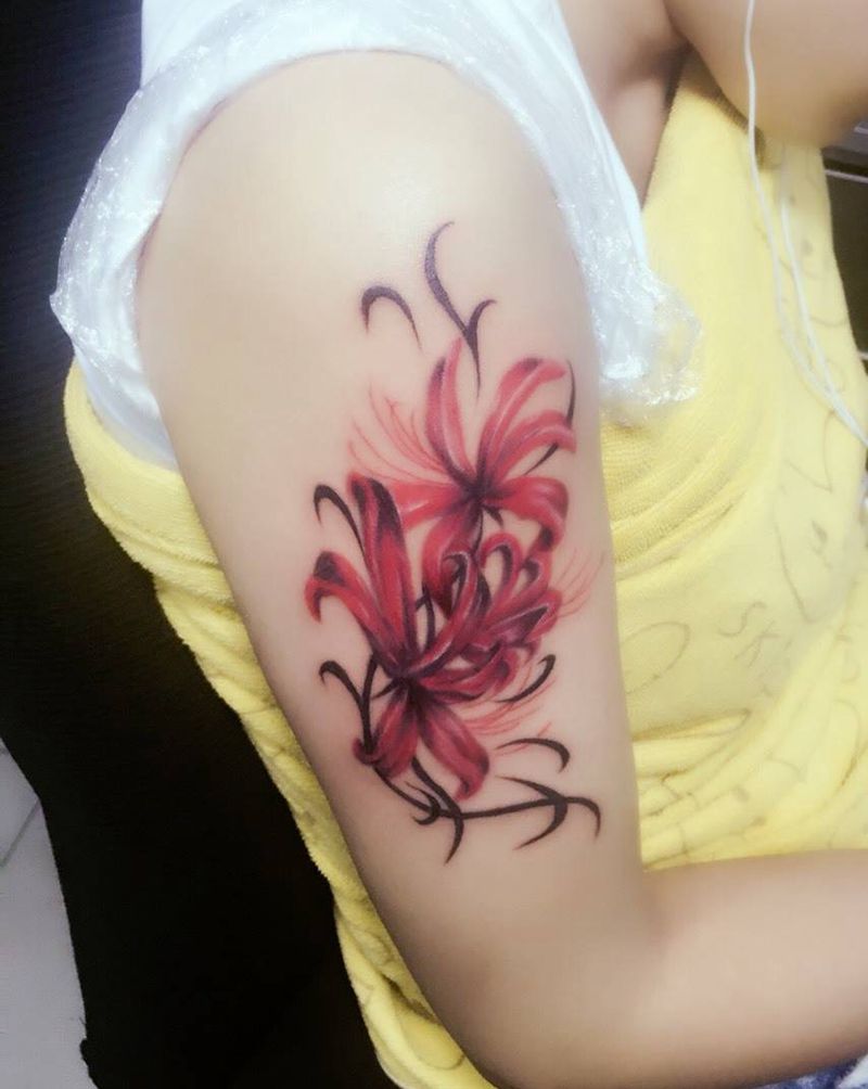 真爱之花～彼岸花纹身图片