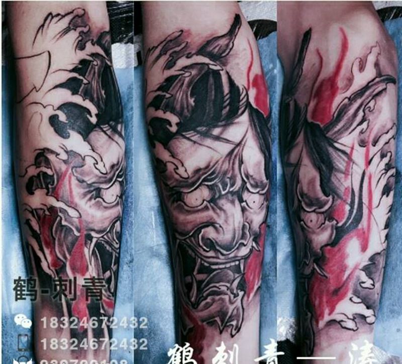 小臂般若纹身图片