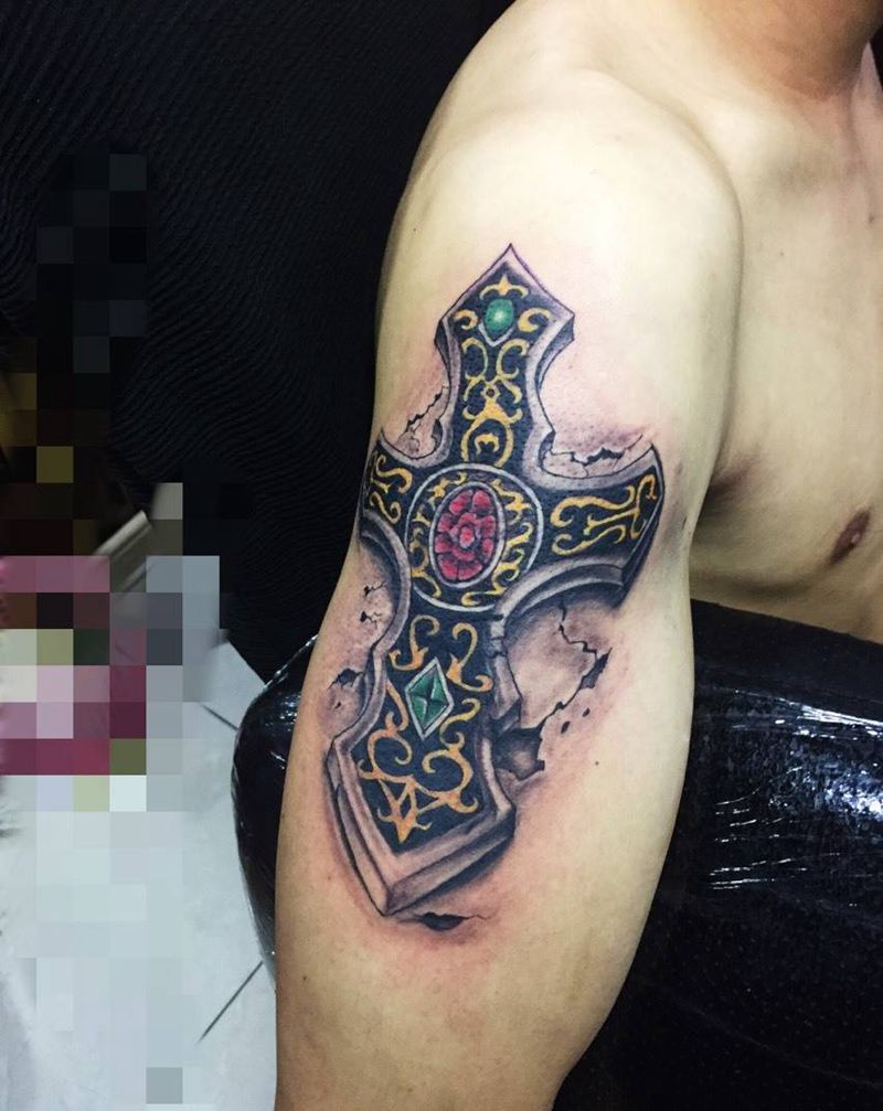 十字架13555577695纹身图片