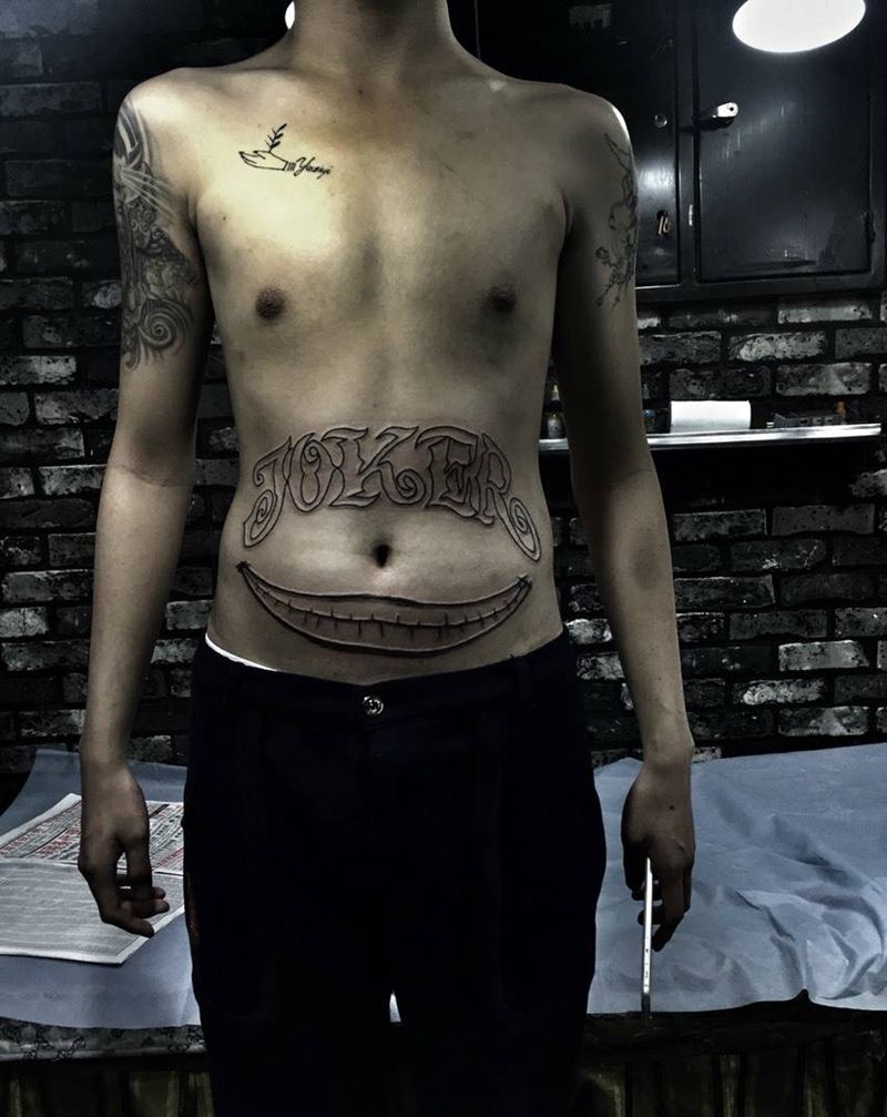 腹部纹身13555577695纹身图片