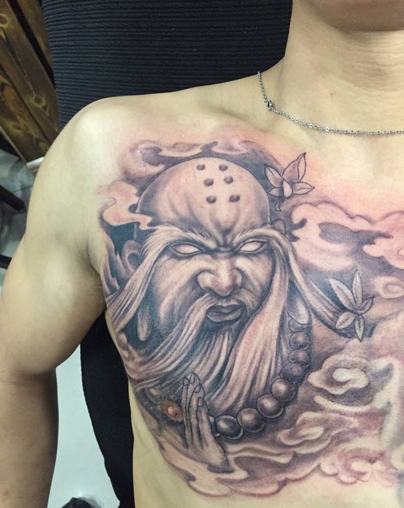 降龙罗汉纹身图片