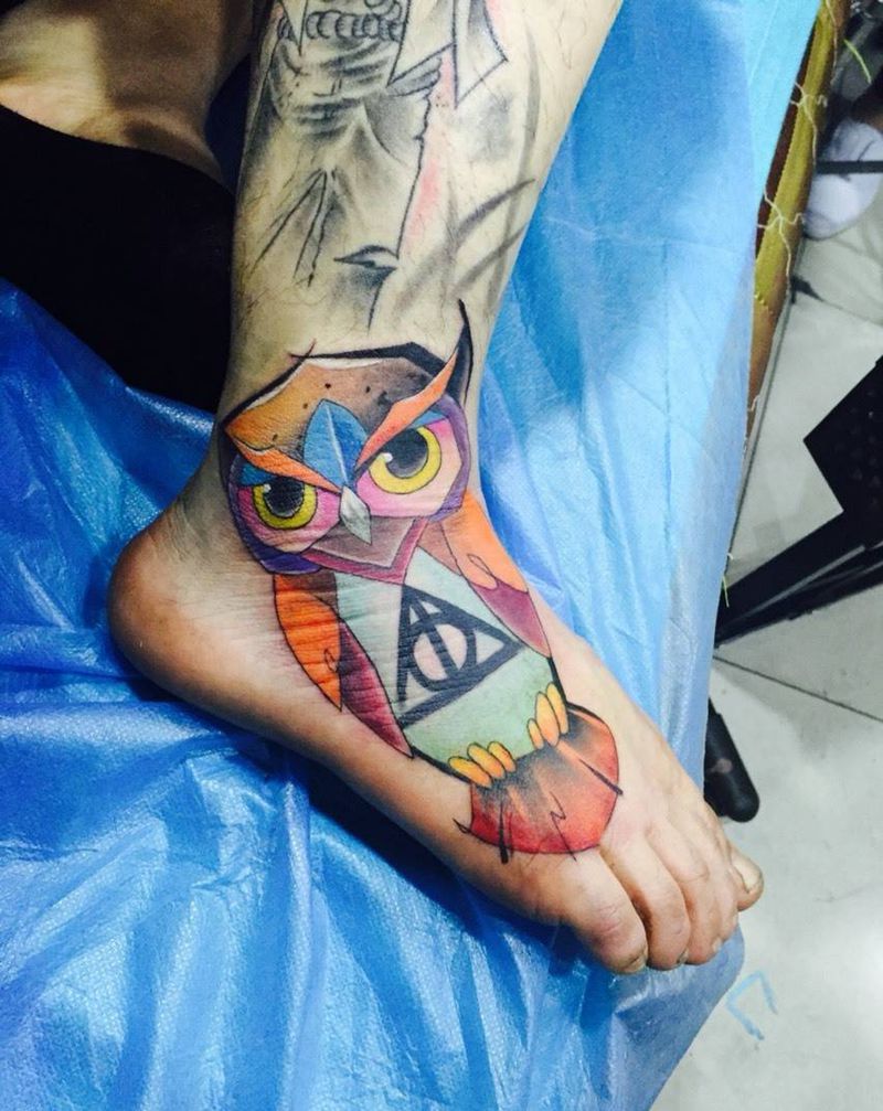 猫头鹰纹身图片