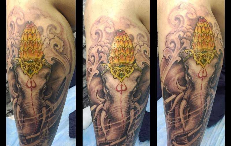 像财神纹身图片