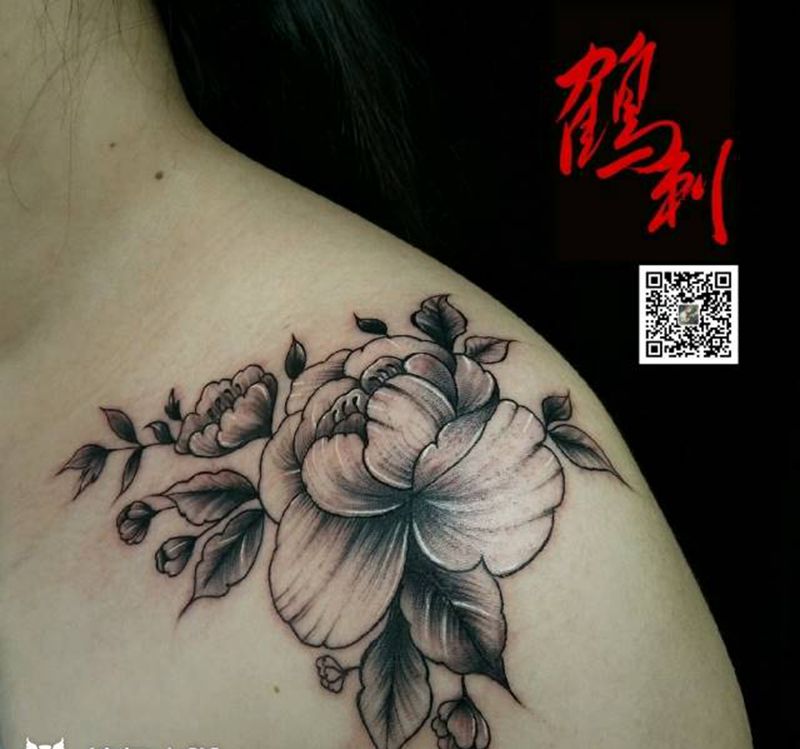 素花一朵朵纹身图片