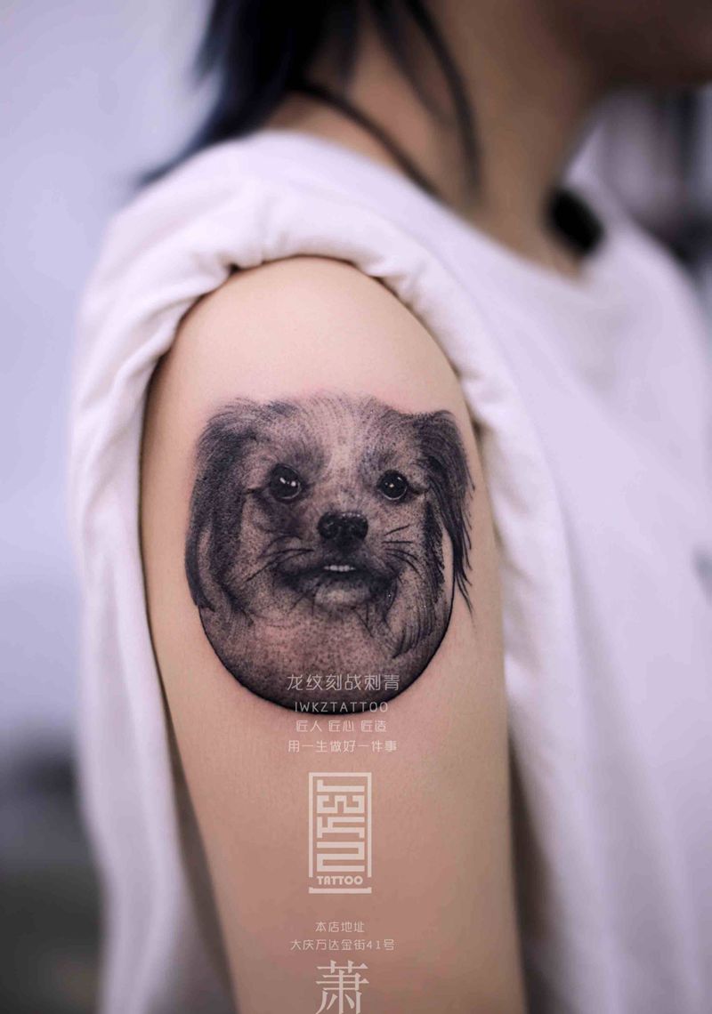 龙纹刻战纹身图片