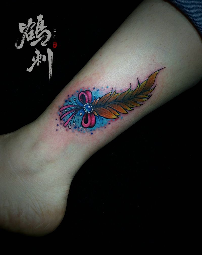 简单小图纹身图片_脚部纹身图案