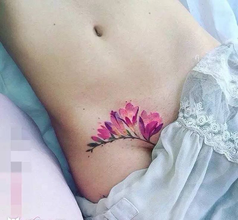 彩色泼墨大神作品纹身图片