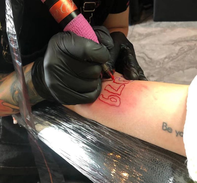 小数字纹身图片_手臂纹身图案